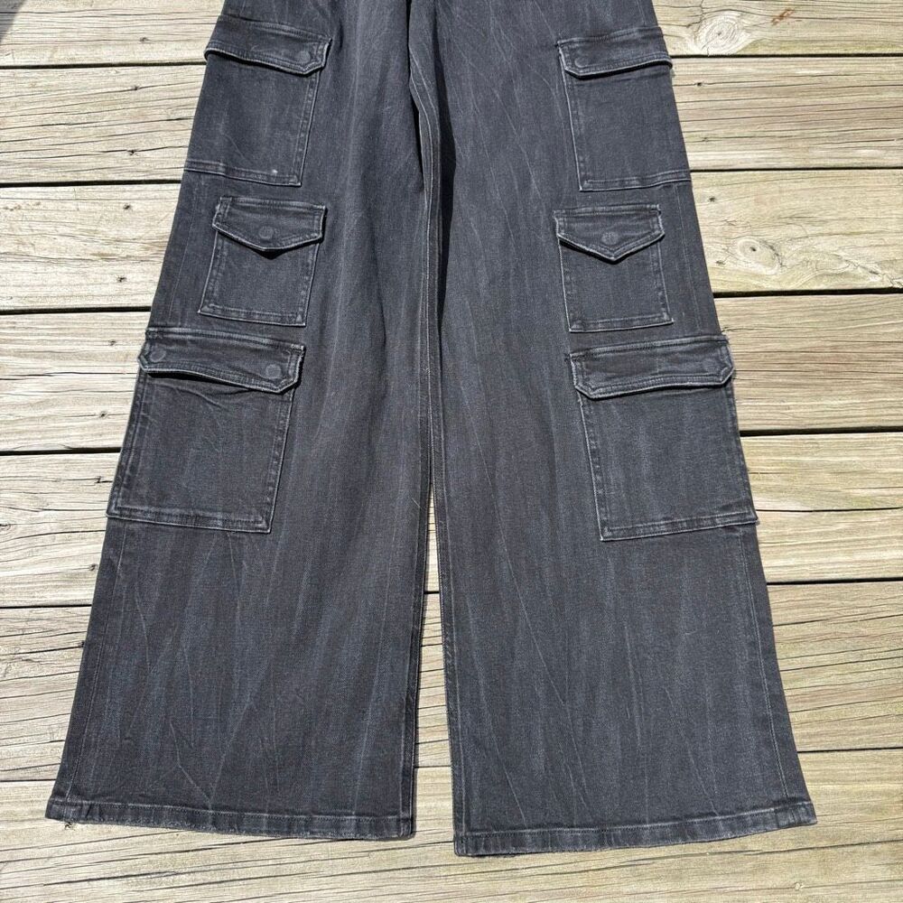 NWT Hudson Jeans Bustier Cargo Jumpsuit Rivera Noir Denim Black - Picture 5 of 8